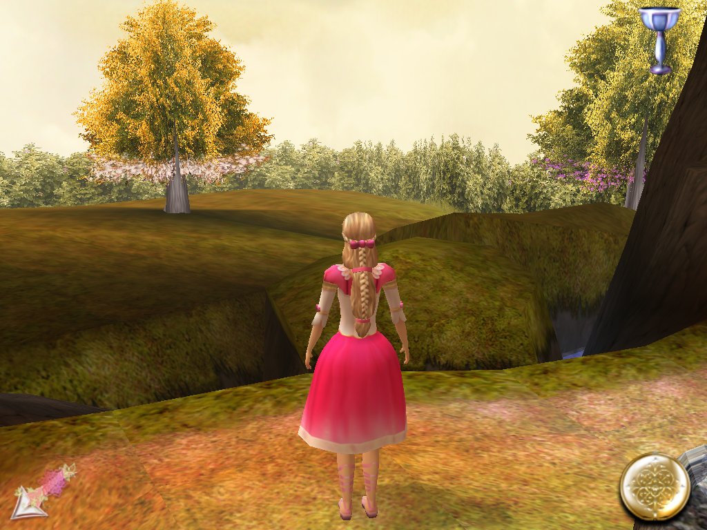 open lace back dress Amazon.com: Barbie And The 12 Dancing Princesses Game main image 1