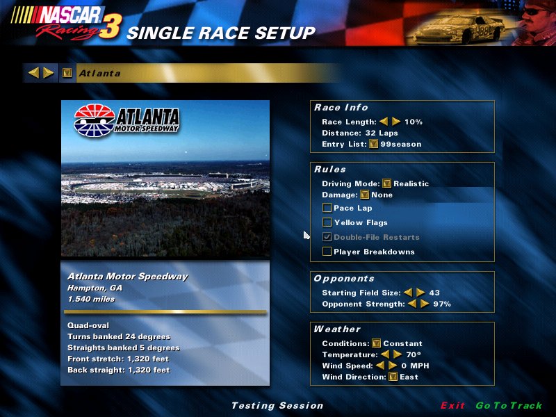 Nascar Racing Screen NASCAR RACING 3