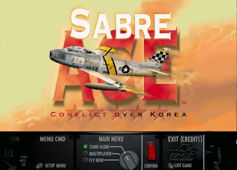 Sabre Ace Conflict Over Korea PC Big Box game 1997 Virgin