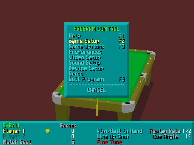 Retro Computer Pool VIRTUAL POOL